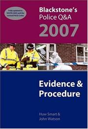 Cover of: Blackstone's Police Q&A: Evidence and Procedure 2007 (Police Q & a)