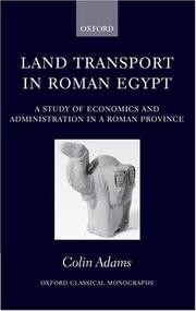 Cover of: Land Transport in Roman Egypt | Colin Adams