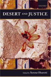 Cover of: Desert and Justice (Mind Association Occasional)