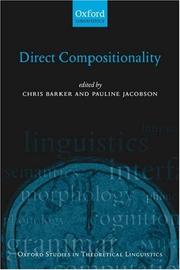 Cover of: Direct Compositionality (Oxford Studies in Theoretical Linguistics)