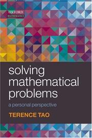 Cover of: Solving Mathematical Problems: A Personal Perspective