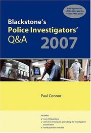 Cover of: Blackstone's Police Investigators' Q&A 2007 (Blackstones)