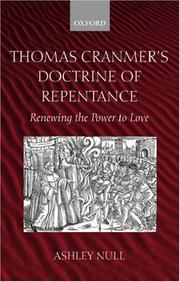Thomas Cranmer's Doctrine of Repentance by Ashley Null