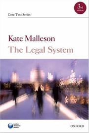 Cover of: The Legal System (Core Texts) by Kate Malleson