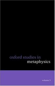 Cover of: Oxford Studies in Metaphysics | Dean Zimmerman