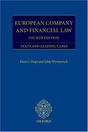 Cover of: European Company and Financial Law: Texts and Leading Cases