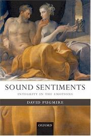 Cover of: Sound Sentiments: Integrity in the Emotions