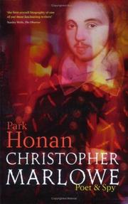 Cover of: Christopher Marlowe by Park Honan