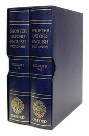 Cover of: Shorter Oxford English Dictionary by Oxford Dictionaries, Oxford Dictionaries