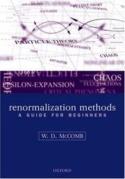 Cover of: Renormalization Methods | William David McComb