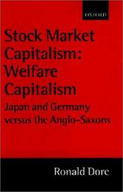 Cover of: Stock Market Capitalism: Welfare Capitalism by Ronald Dore