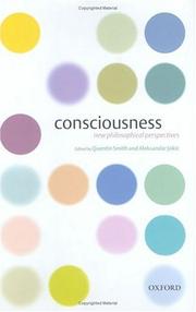 Cover of: Consciousness: New Philosophical Perspectives