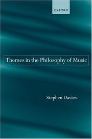 Cover of: Themes in the Philosophy of Music