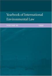 Cover of: Yearbook of International Environmental Law: Volume 10: 1999 (Yearbook of International Environmental Law)