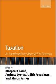 Taxation by Margaret Lamb, Andrew Lymer, Judith Freedman, Simon James