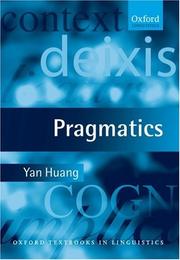 Cover of: Pragmatics (Oxford Textbooks in Linguistics) by Huang, Yan.