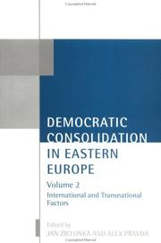 Cover of: Democratic Consolidation in Eastern Europe: Volume 2 by 