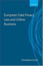 Cover of: European Data Privacy Law and Online Business