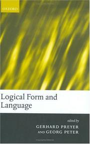 Cover of: Logical form and language