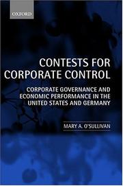 Cover of: Contests for Corporate Control by Mary O'Sullivan, Mary O'Sullivan