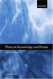 Cover of: Plato on knowledge and forms by Gail Fine