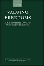 Cover of: Valuing Freedoms by Sabina Alkire
