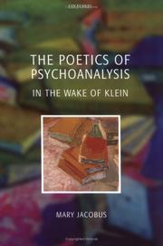 Cover of: The Poetics of Psychoanalysis by Mary Jacobus
