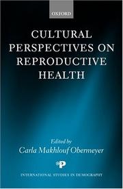Cover of: Cultural perspectives on reproductive health