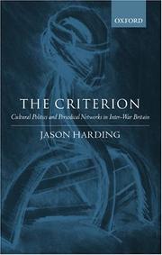 Cover of: Criterion | Jason Harding