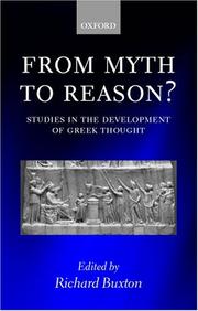 Cover of: From Myth to Reason?: Studies in the Development of Greek Thought