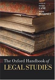 Cover of: The Oxford handbook of legal studies