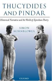 Cover of: Thucydides and Pindar by Simon Hornblower