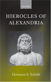 Cover of: Hierocles of Alexandria by Hermann S. Schibli