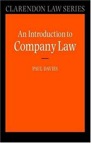Cover of: Company Law by Paul L. Davies