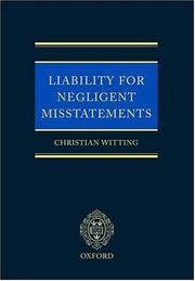 Cover of: Liability for Negligent Misstatements