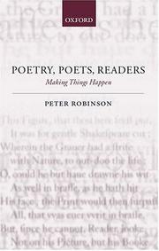 Cover of: Poetry, poets, readers: making things happen