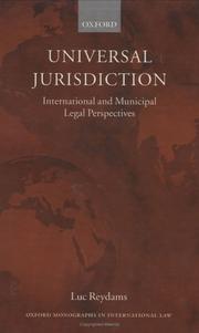 Universal Jurisdiction by Luc Reydams