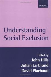 Cover of: Understanding Social Exclusion