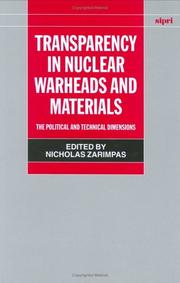 Cover of: Transparency in Nuclear Warheads and Materials: The Political and Technical Dimensions (Sipri Research Reports)