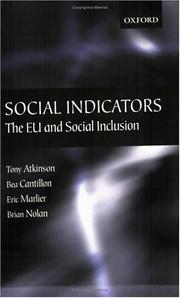 Cover of: Social Indicators by Tony Atkinson, Bea Cantillon, Eric Marlier, Brian Nolan