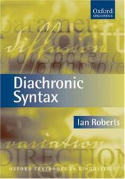 Cover of: Diachronic Syntax (Oxford Textbooks in Linguistics) by Ian Roberts