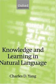 Cover of: Knowledge and learning in natural language by Charles Yang, Charles Yang