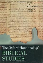 Cover of: The Oxford handbook of biblical studies by edited by J.W. Rogerson and Judith M. Lieu.