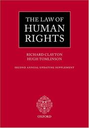 Cover of: The Law of Human Rights by Richard Clayton, Hugh Tomlinson