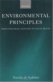 Cover of: Environmental Principles: From Political Slogans to Legal Rules