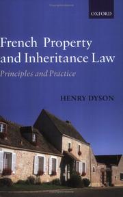 Cover of: French Property and Inheritance Law: Principles and Practice