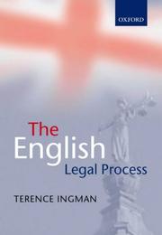 Cover of: The English legal process by Terence Ingman, Terence Ingman