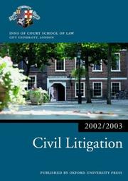 Cover of: Civil Litigation (Blackstone Bar Manual)