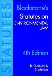 Cover of: Blackstone's statutes on environmental law