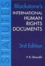 Cover of: Blackstone's international human rights documents